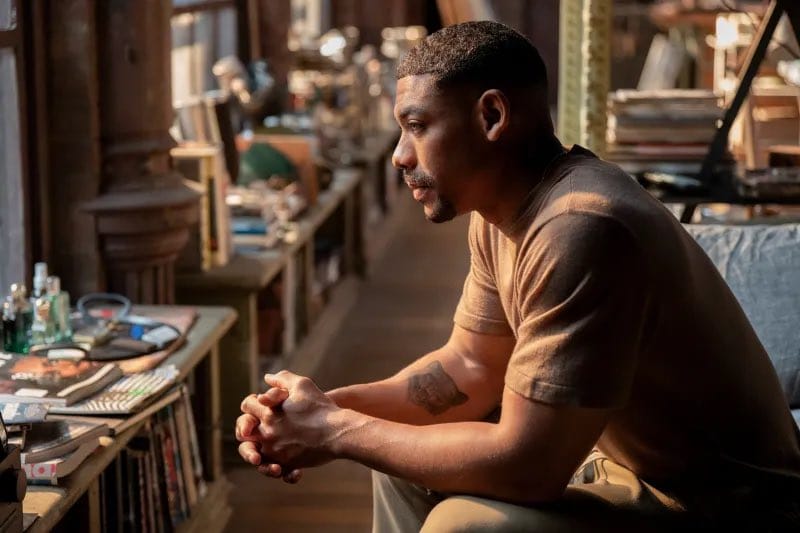 Aaron Pierre joins The Morning Show Season 4 with Billy Crudup in a tense boardroom scene.