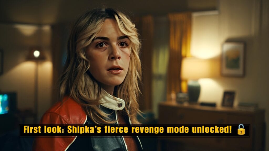 Kiernan Shipka in the first official look from 1980s revenge thriller STONE COLD FOX